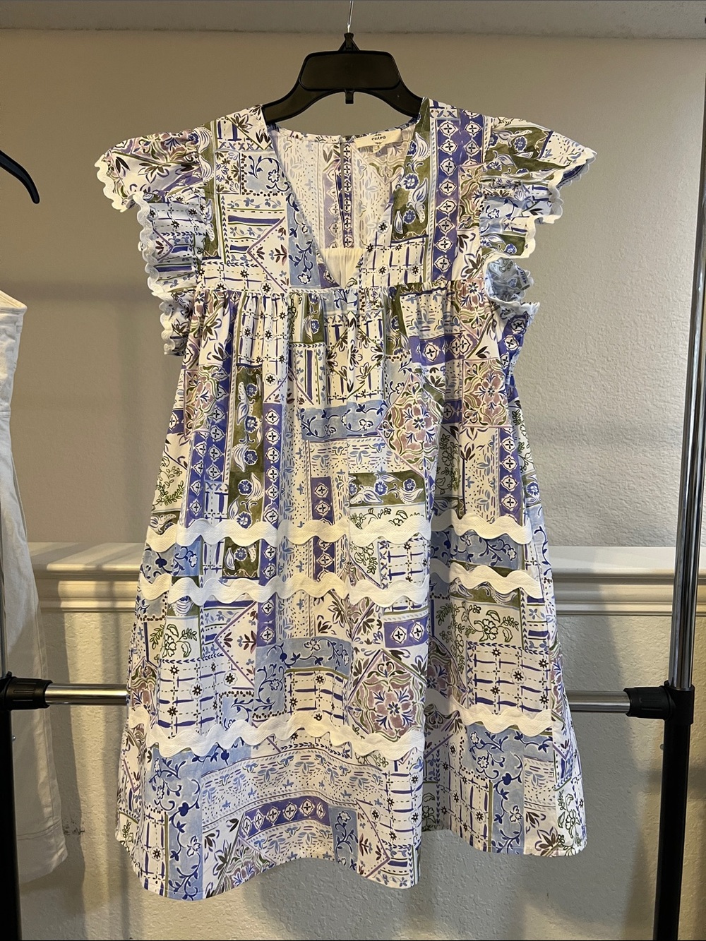 Entro Patchwork mini dress size Small in EUC. - Picture 2 of 4